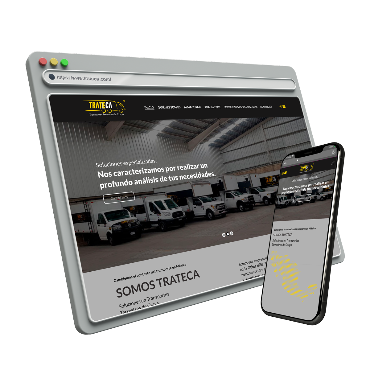 mockup web informativa